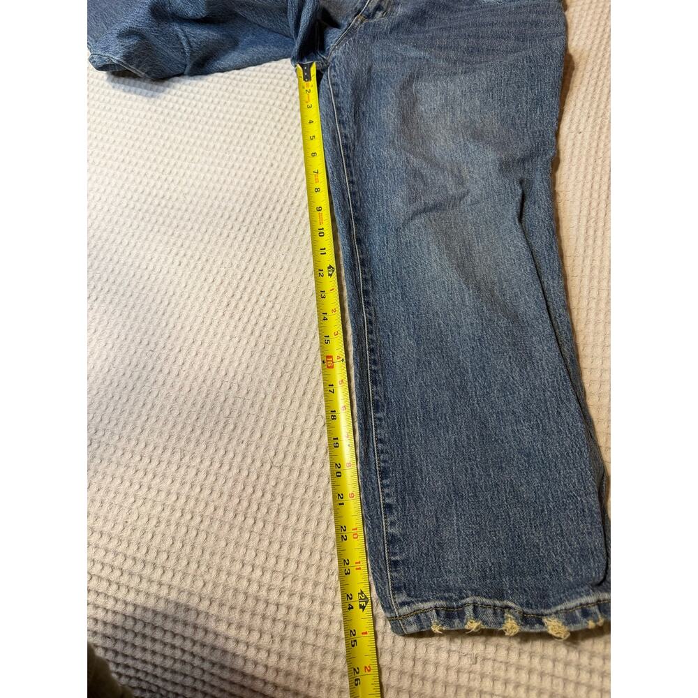 Isabel Maternity Vintage Straight Panel Medio Blue Jeans Size 10 Classic Mamma - Picture 4 of 11